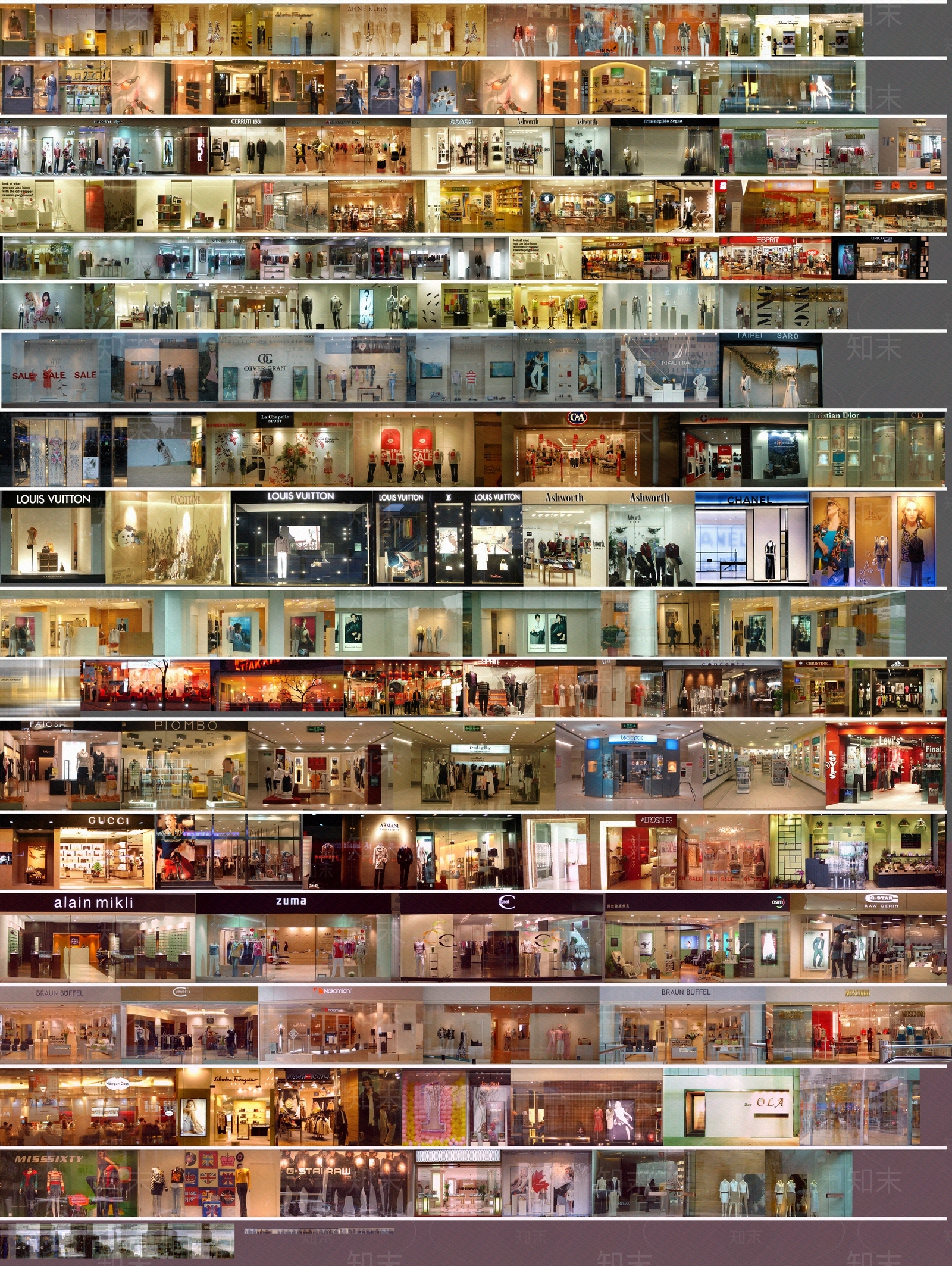 室内商业橱窗商场店铺外景玻璃橱窗贴图下载【ID:1151374846】