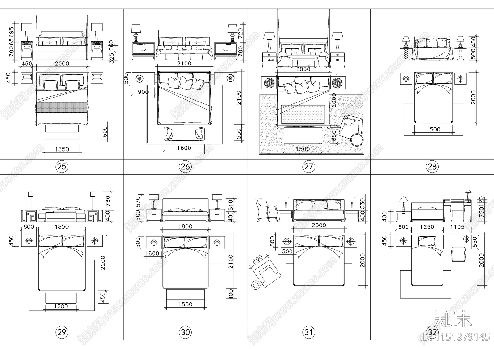 300款最新室内装修图库大全施工图下载【ID:1151379145】