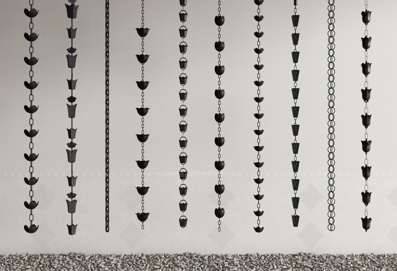 日式导水链SU模型下载【ID:1151383499】