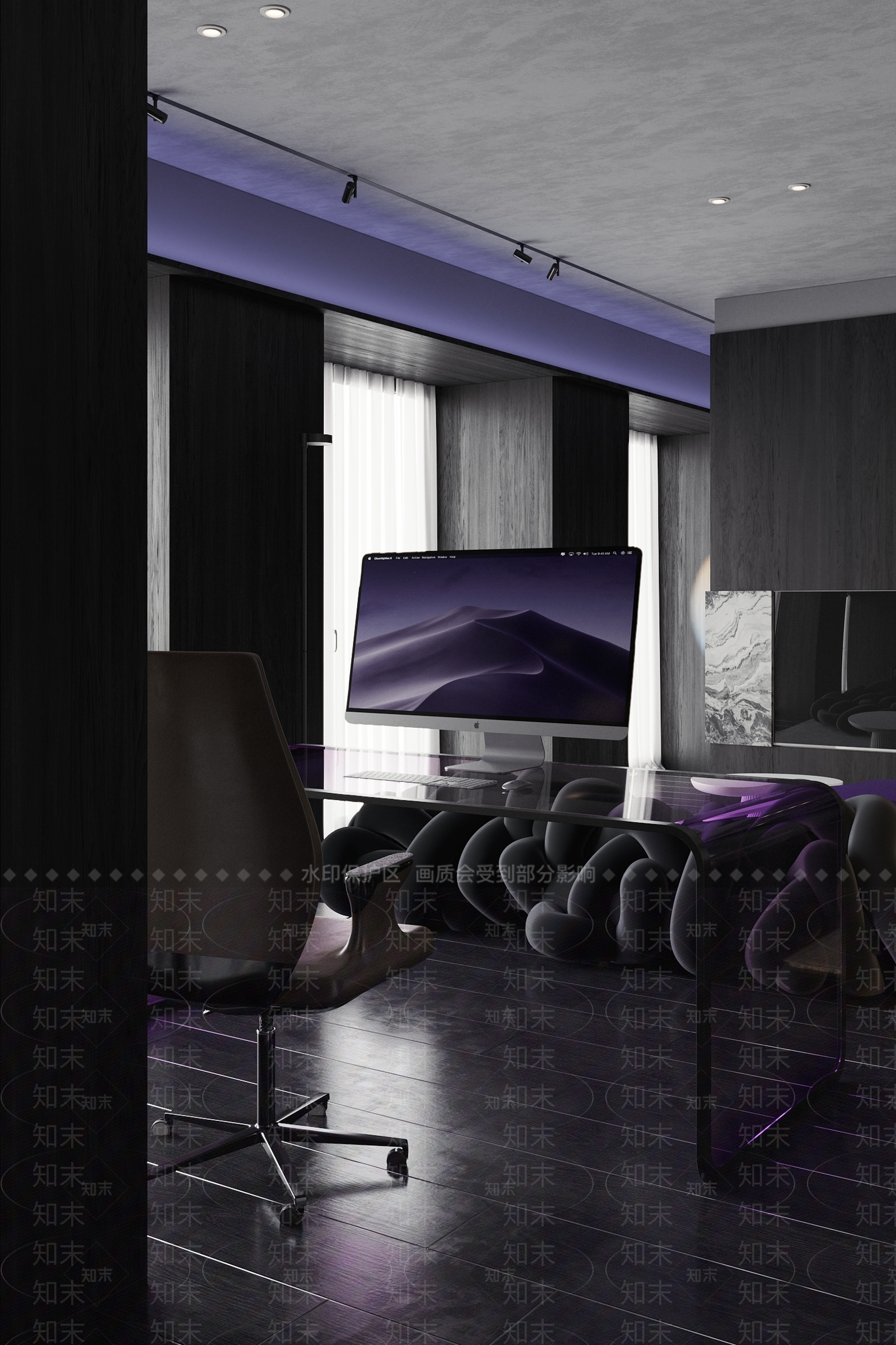 现代黑白灰公寓3D模型下载【ID:1151384189】