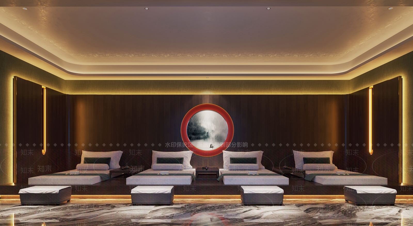 新中式护理包间3D模型下载【ID:1151392154】