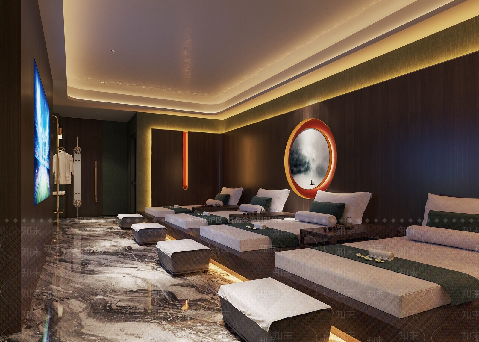 新中式护理包间3D模型下载【ID:1151392154】
