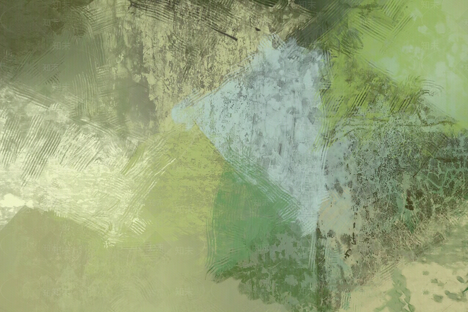 现代绿色抽象笔刷涂鸦墙布贴图下载【ID:1151393282】