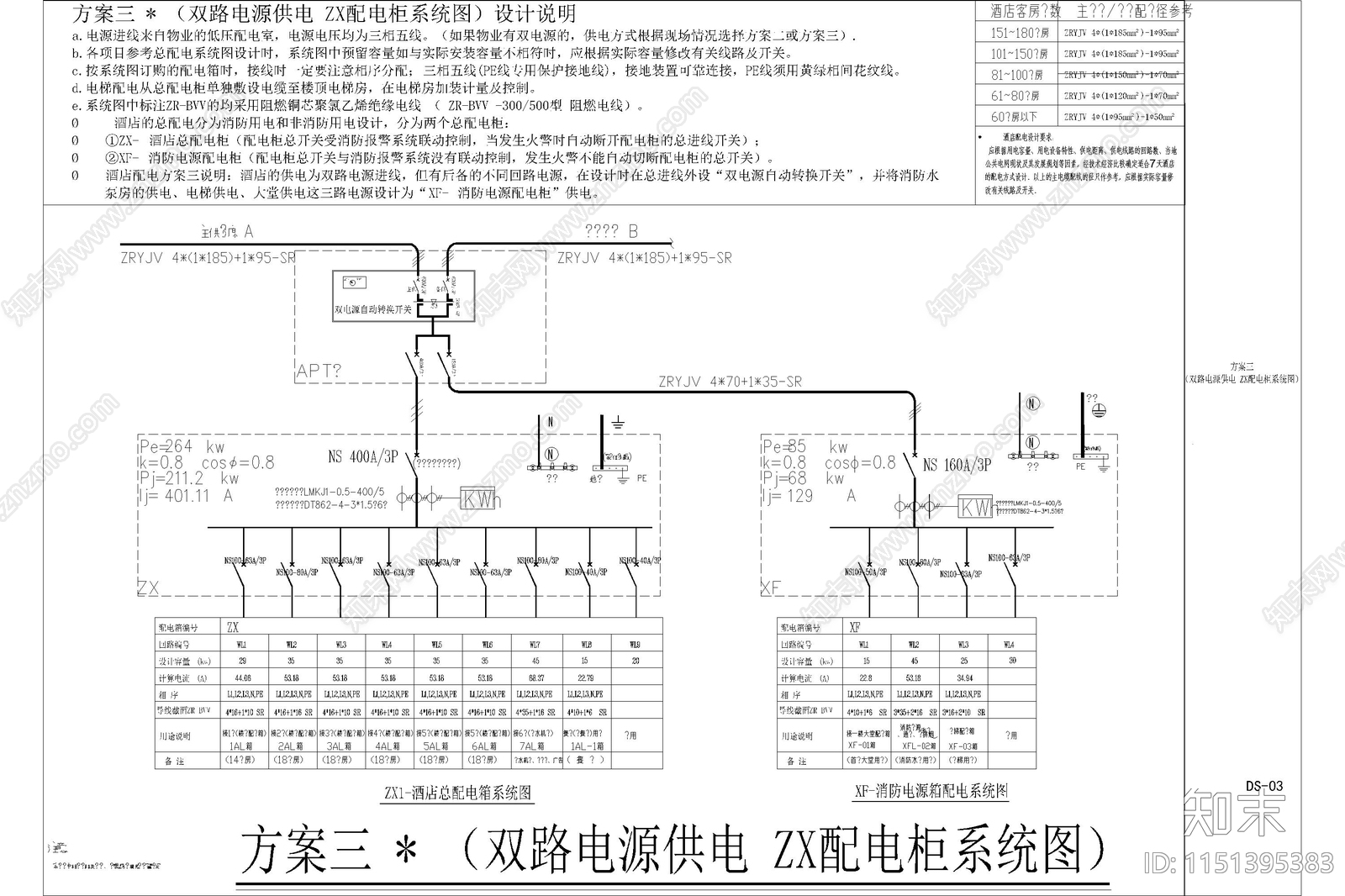 给排水系统施工图水电详图酒店宾馆公寓电气电路系统图施工图下载【ID:1151395383】