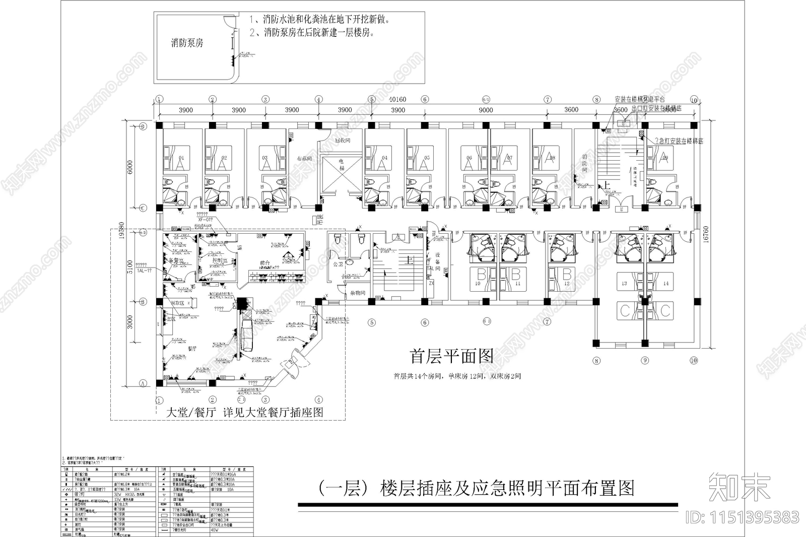 给排水系统施工图水电详图酒店宾馆公寓电气电路系统图施工图下载【ID:1151395383】