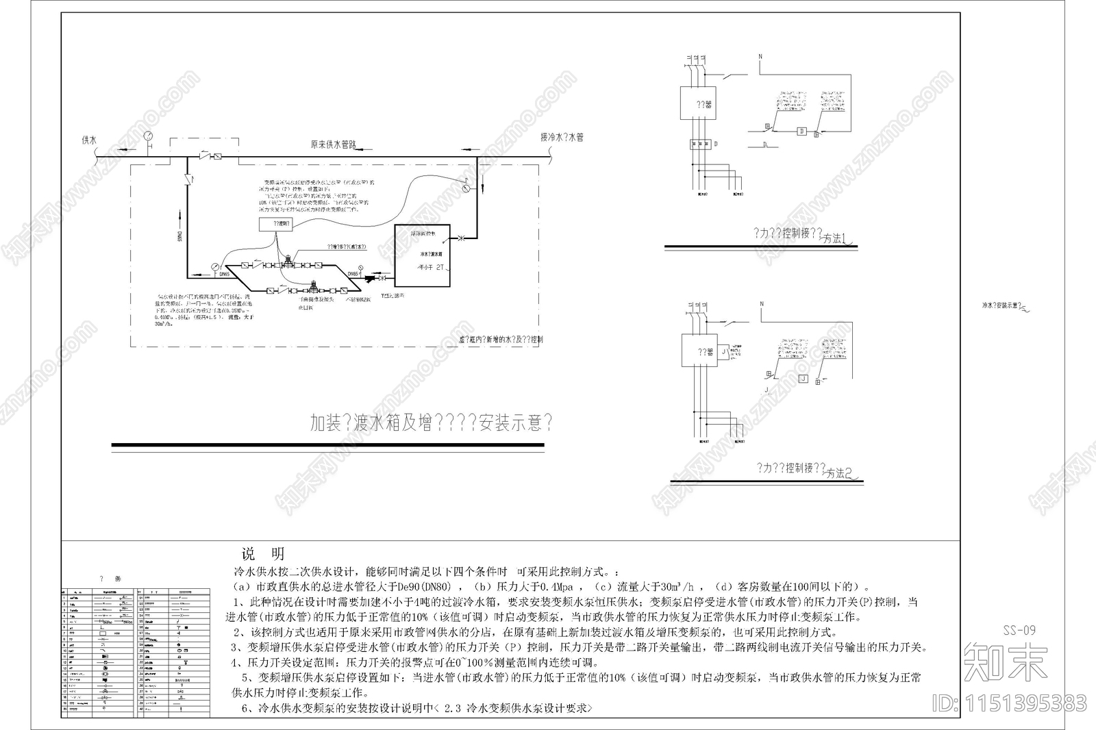 给排水系统施工图水电详图酒店宾馆公寓电气电路系统图施工图下载【ID:1151395383】