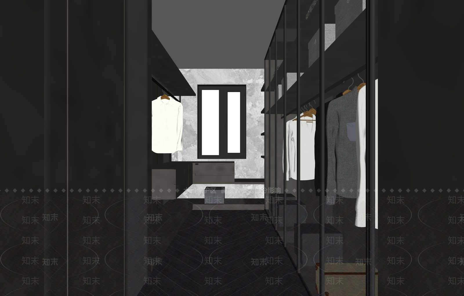 现代衣帽间SU模型下载【ID:1151401709】