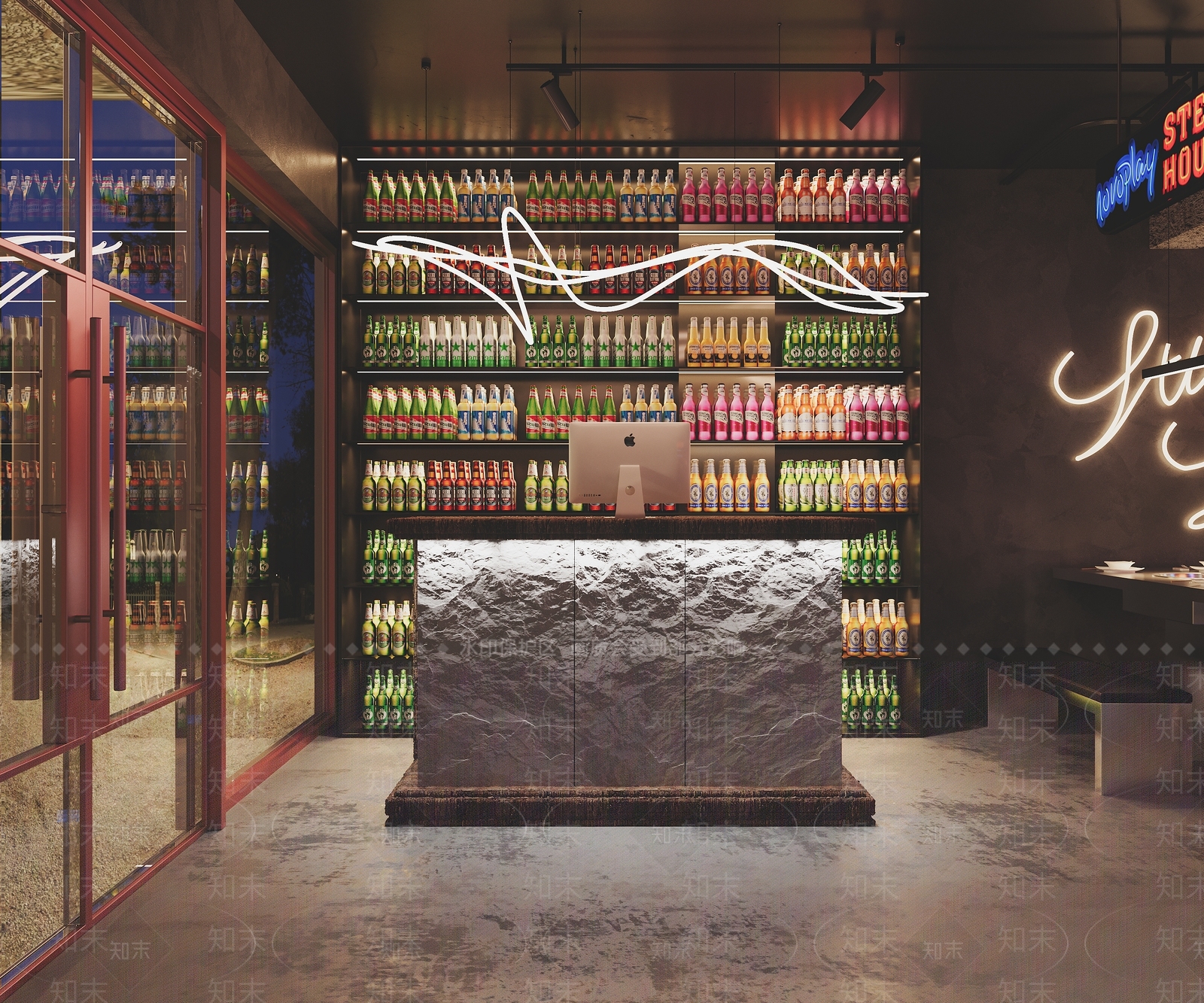 工业风暗黑破败火锅店3D模型下载【ID:1151403344】