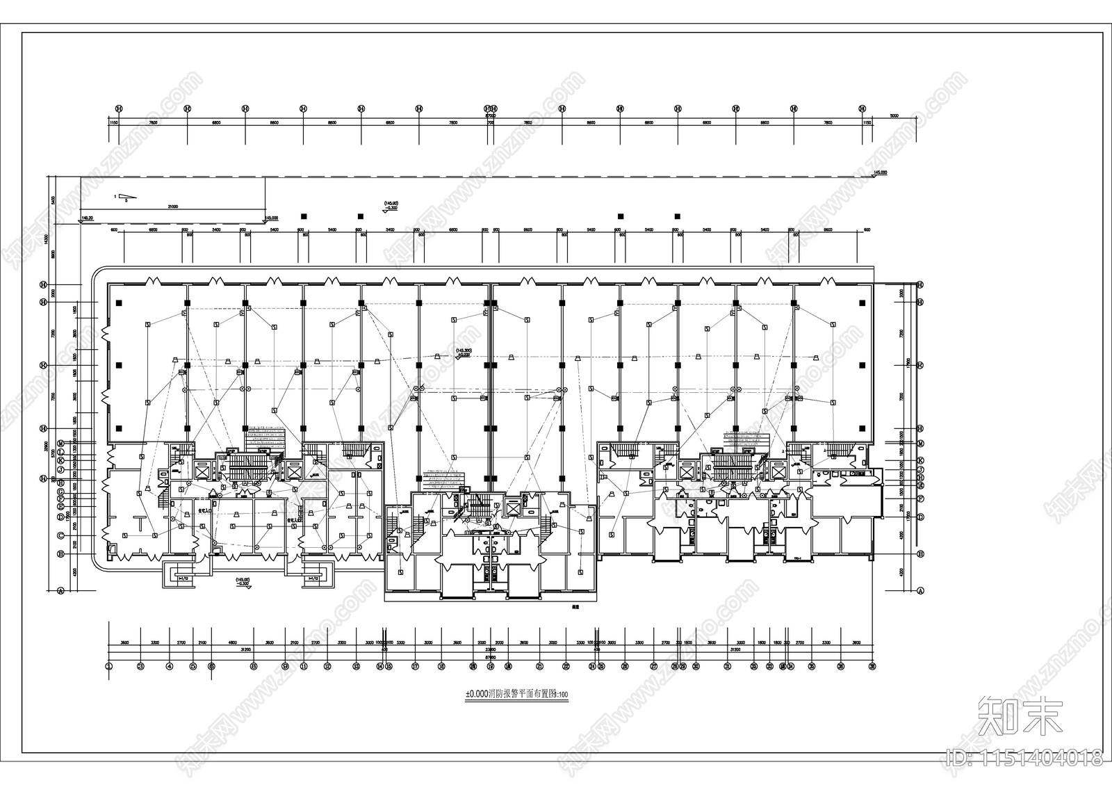 高层住宅消防报警及联动电图施工图下载【ID:1151404018】