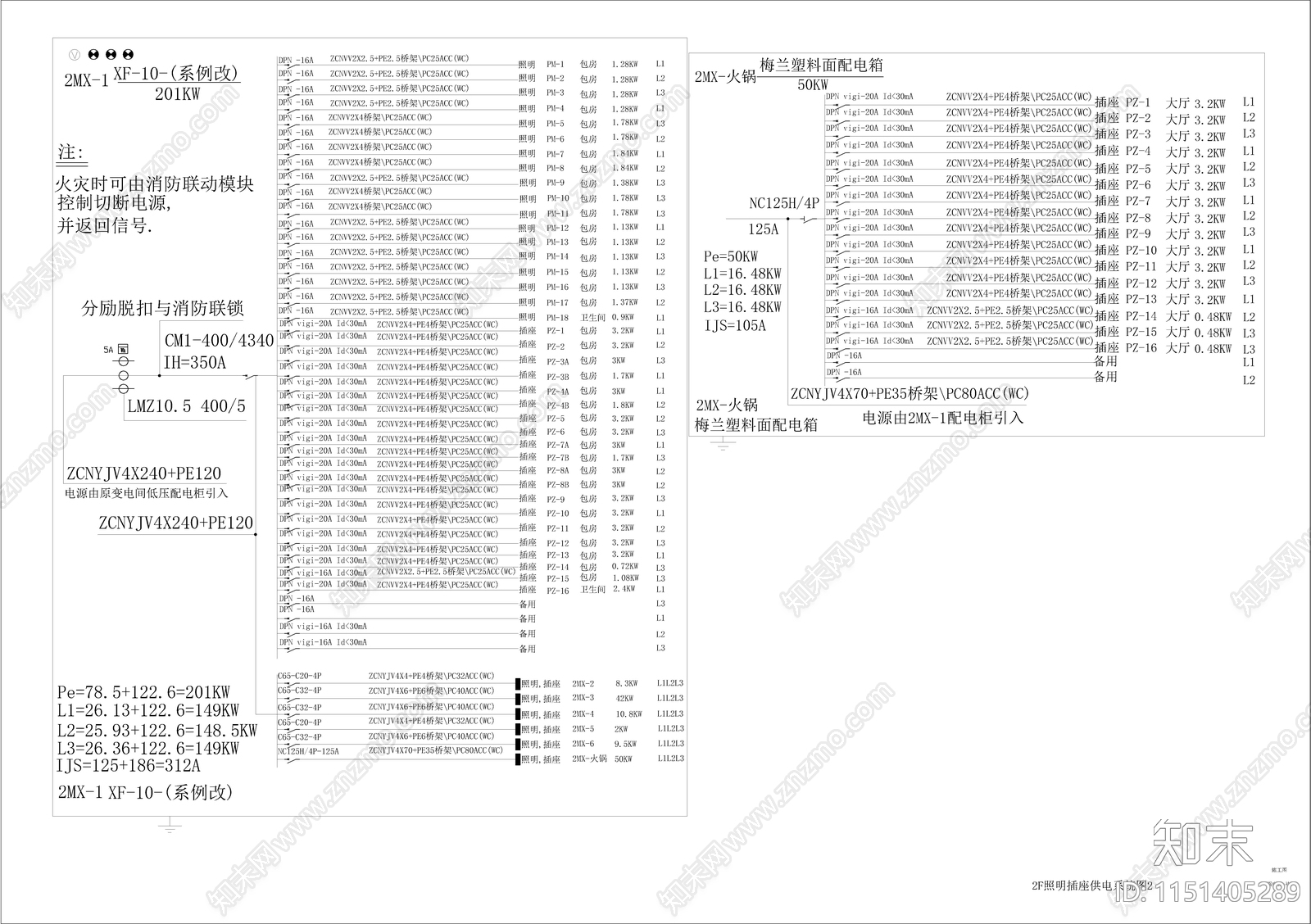 某大酒店强弱电消防电施工图下载【ID:1151405289】