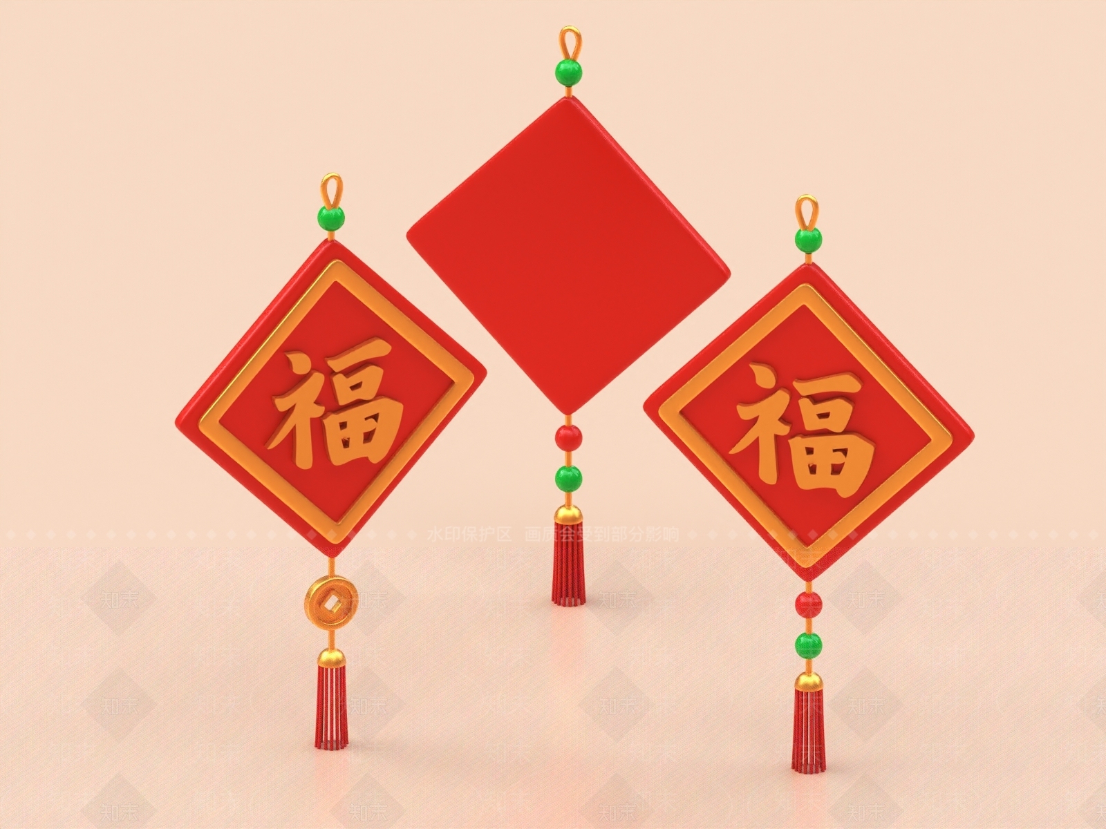 新中式中国结3D模型下载【ID:1151415173】