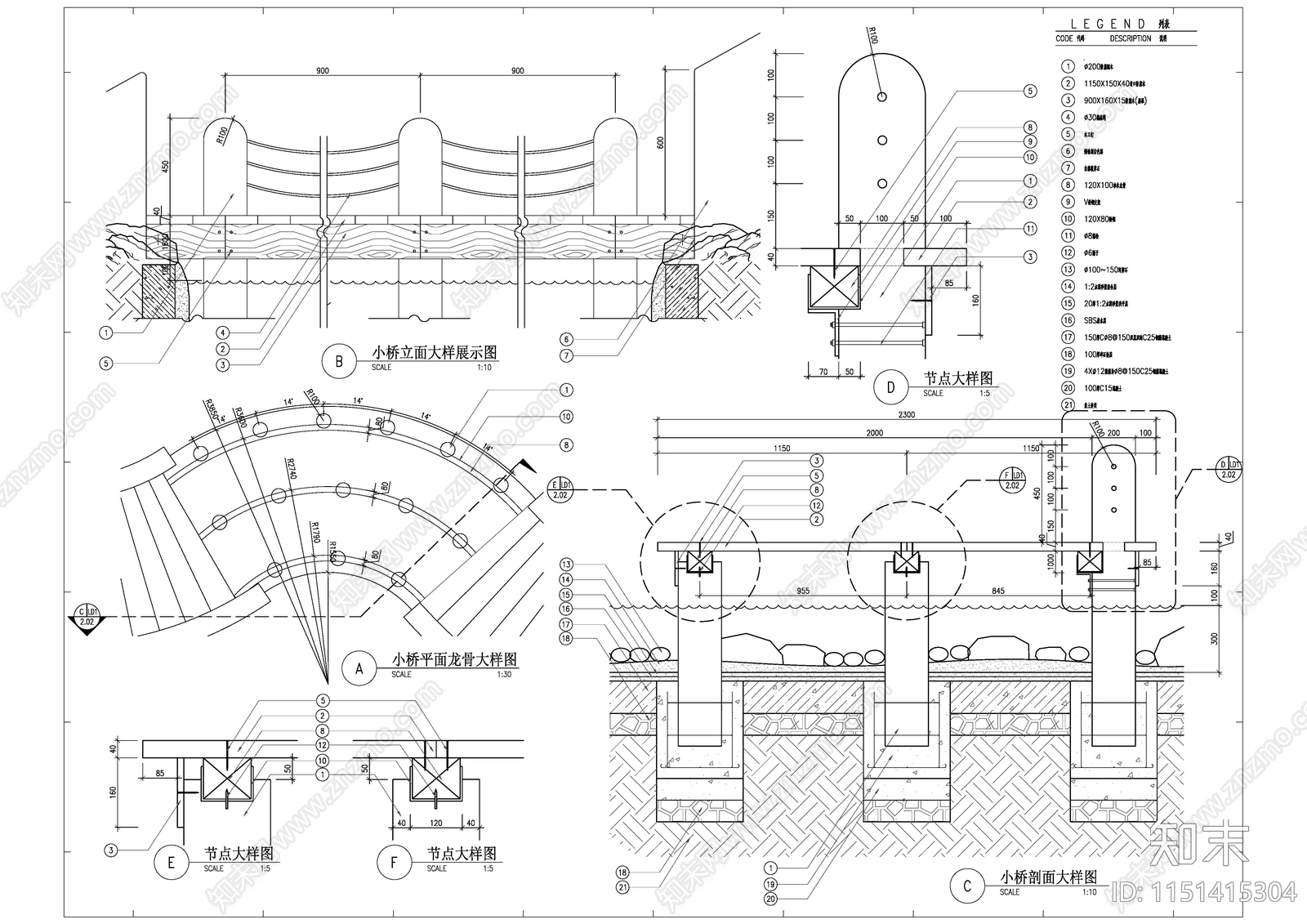 重庆奥林匹克住宅小区景观cad施工图下载【ID:1151415304】