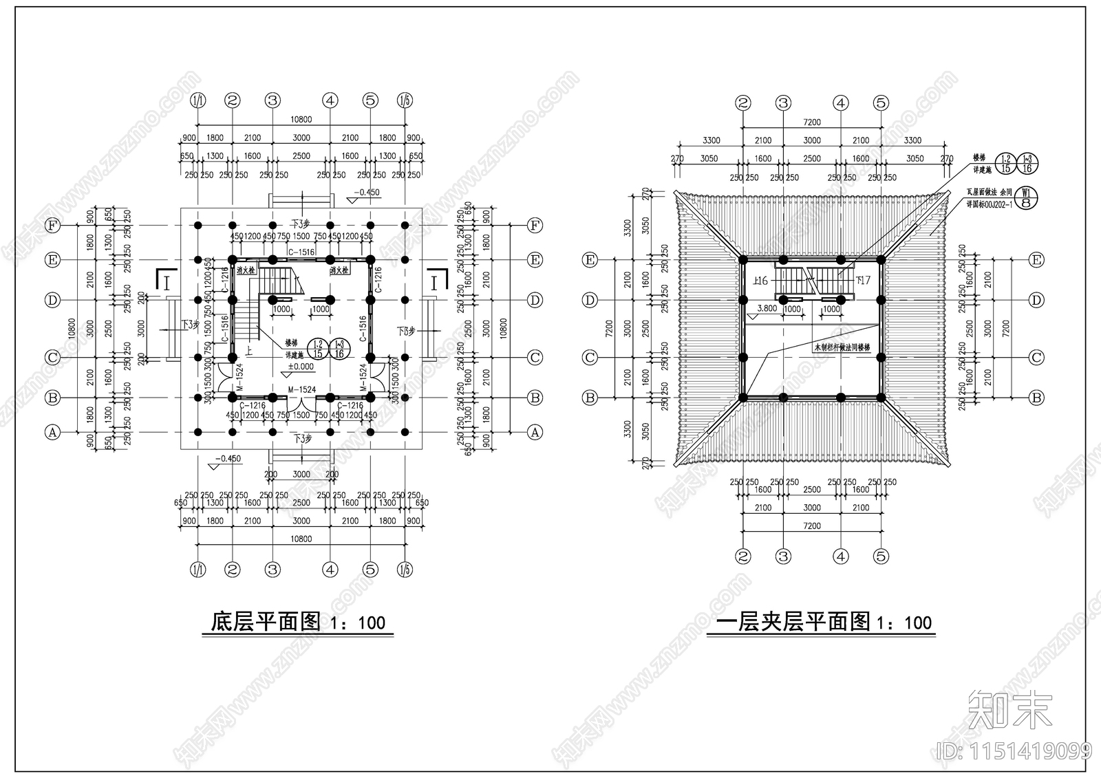 重庆天一阁宝塔古建cad施工图下载【ID:1151419099】