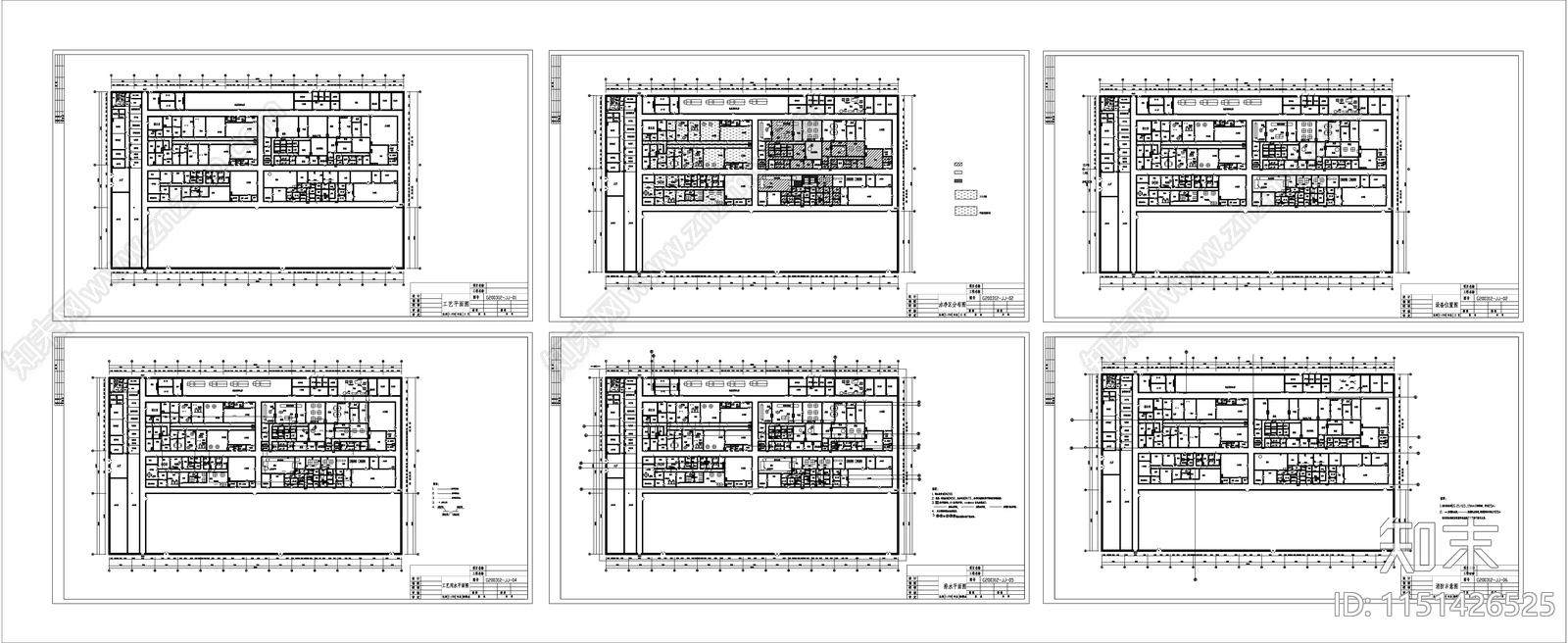 净化药厂供水工业建筑cad施工图下载【ID:1151426525】