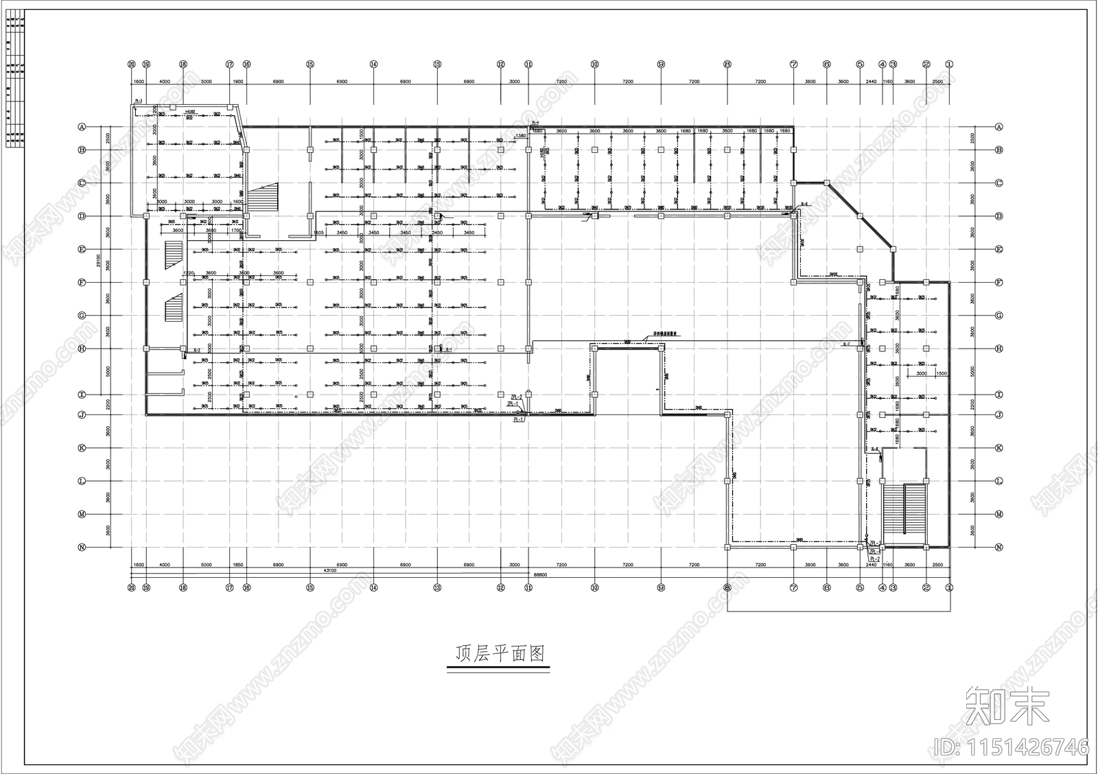 型商城自动喷淋平面及原理图施工图下载【ID:1151426746】