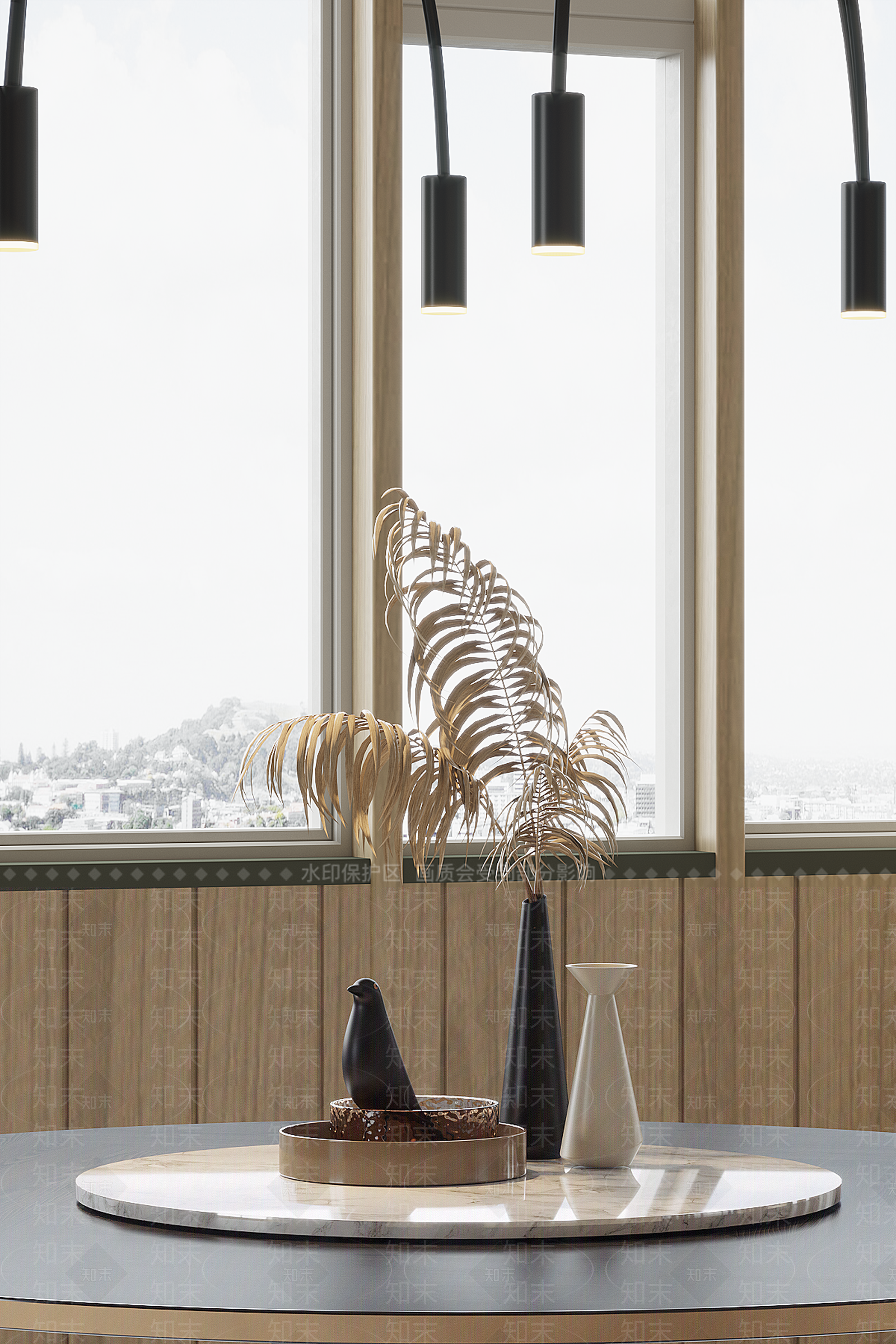 现代餐厅装饰品摆件3D模型下载【ID:1151428679】