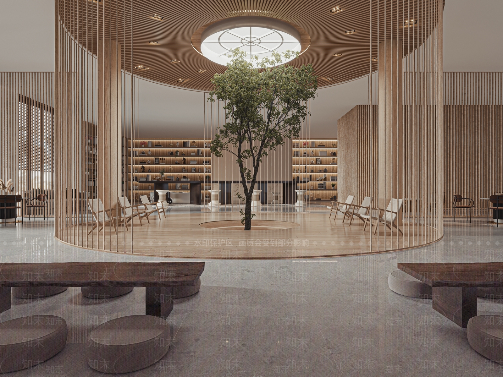 现代前台接待会客3D模型下载【ID:1151435292】