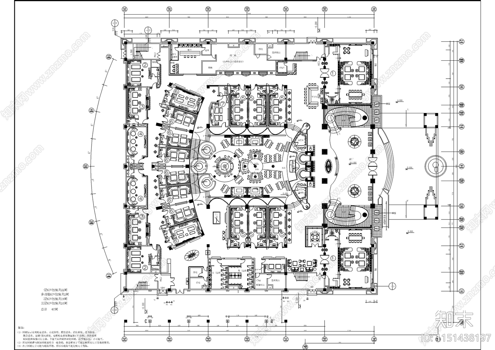 中帝京慢摇吧cad施工图下载【ID:1151438197】