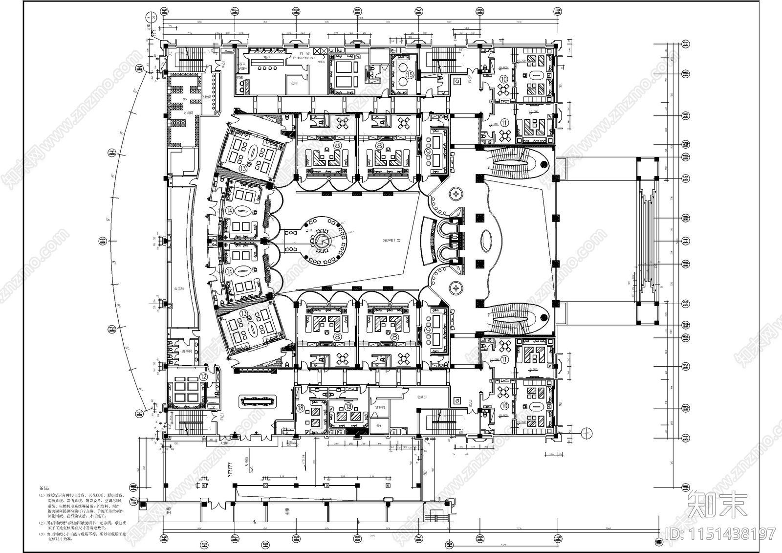 中帝京慢摇吧cad施工图下载【ID:1151438197】