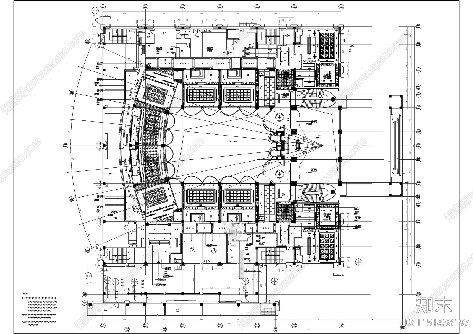 中帝京慢摇吧cad施工图下载【ID:1151438197】