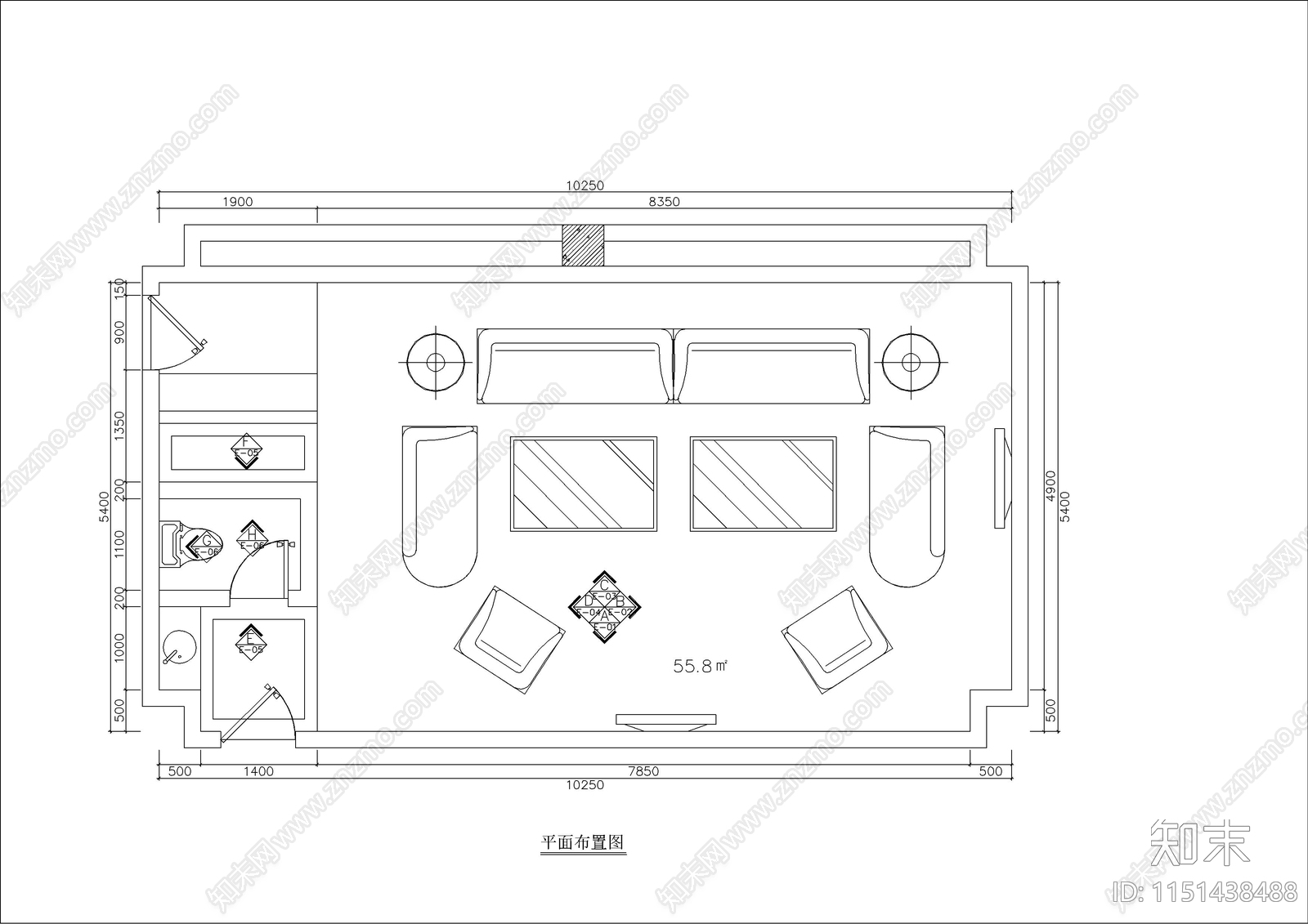 商务KTV中房cad施工图下载【ID:1151438488】