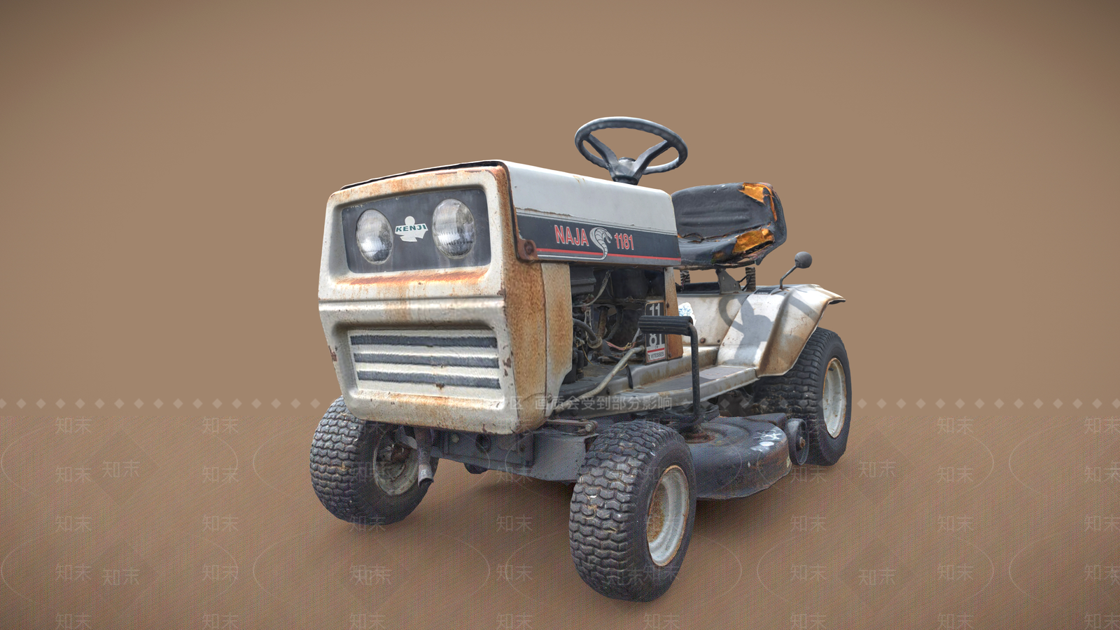 现代旧拖拉机3D模型下载【ID:1151438574】