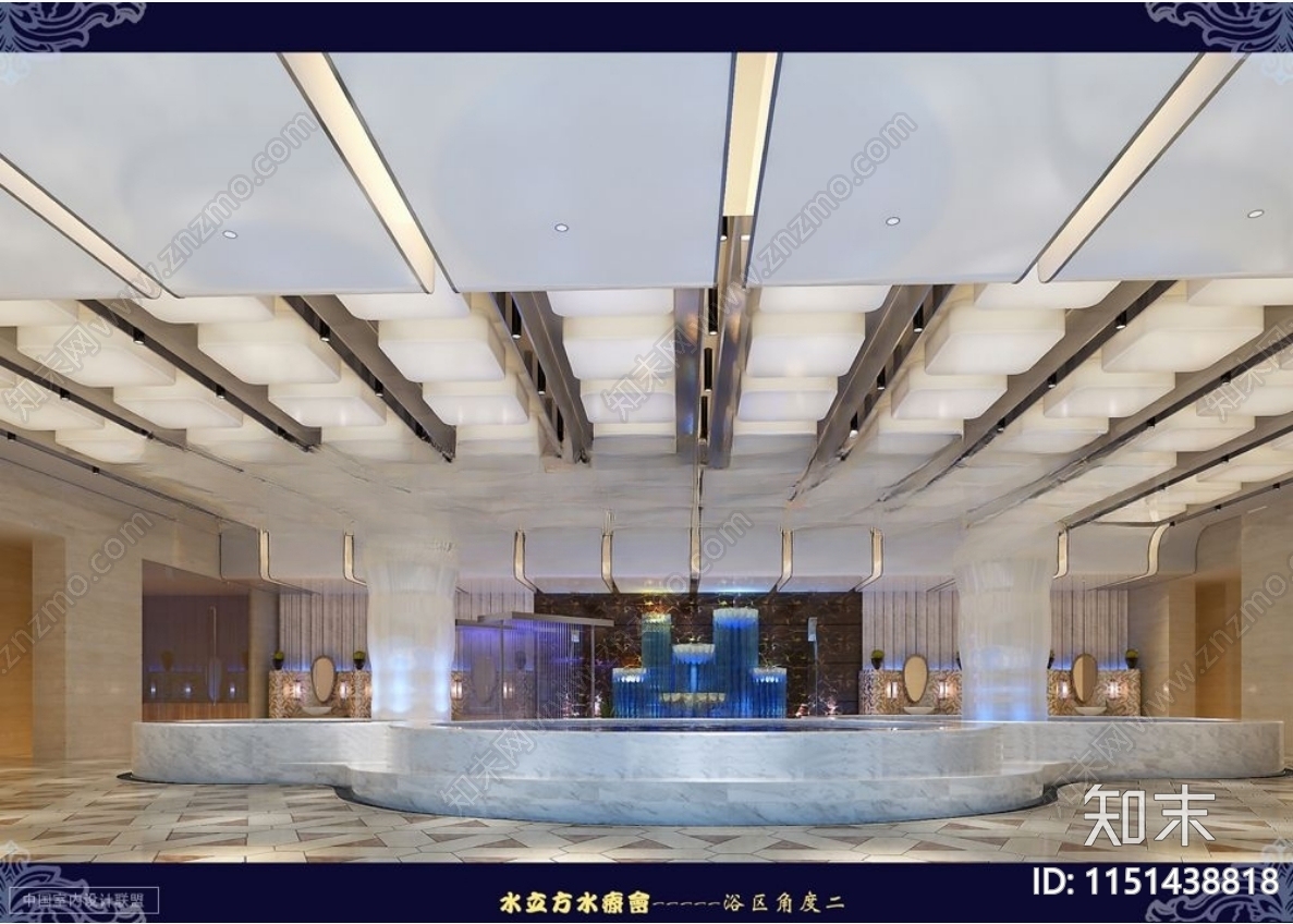 水立方水疗会所cad施工图下载【ID:1151438818】