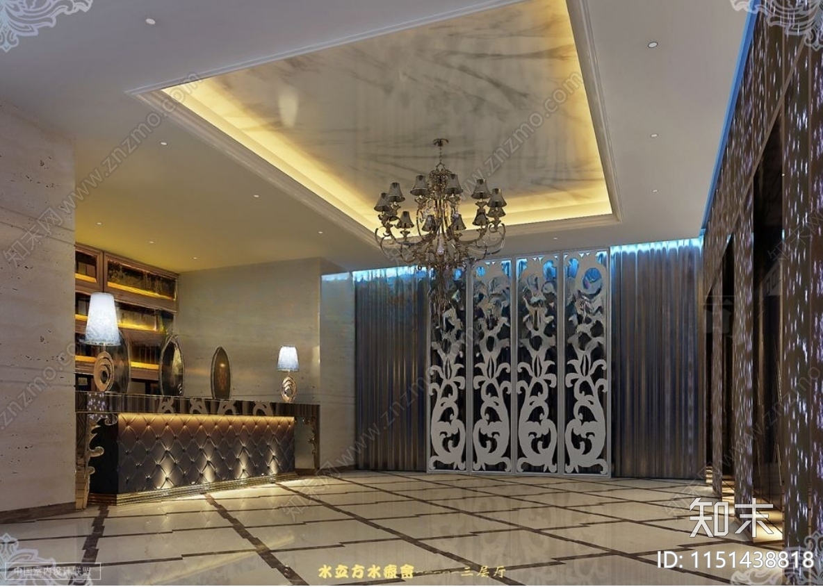 水立方水疗会所cad施工图下载【ID:1151438818】