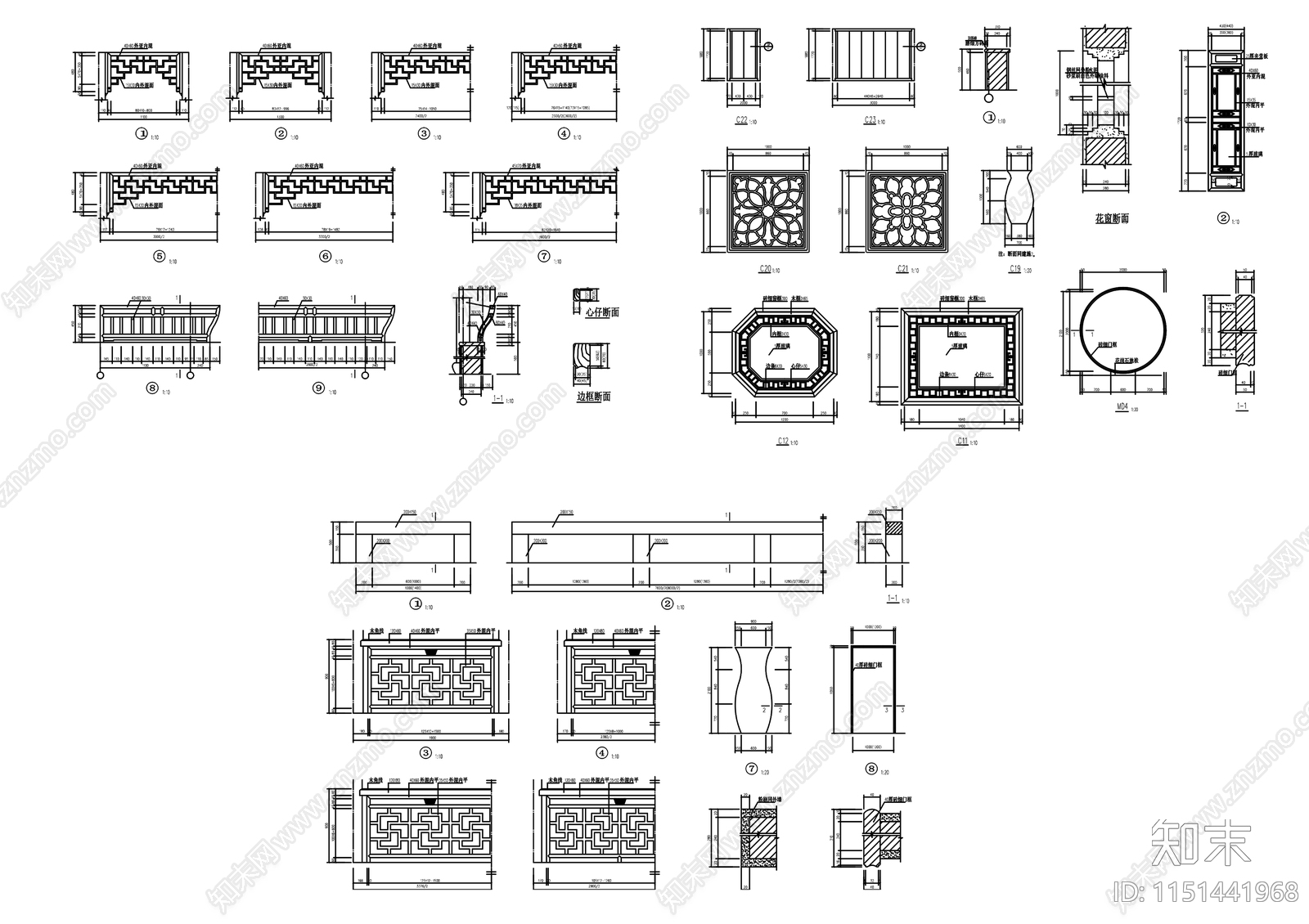 古建筑规划图cad施工图下载【ID:1151441968】