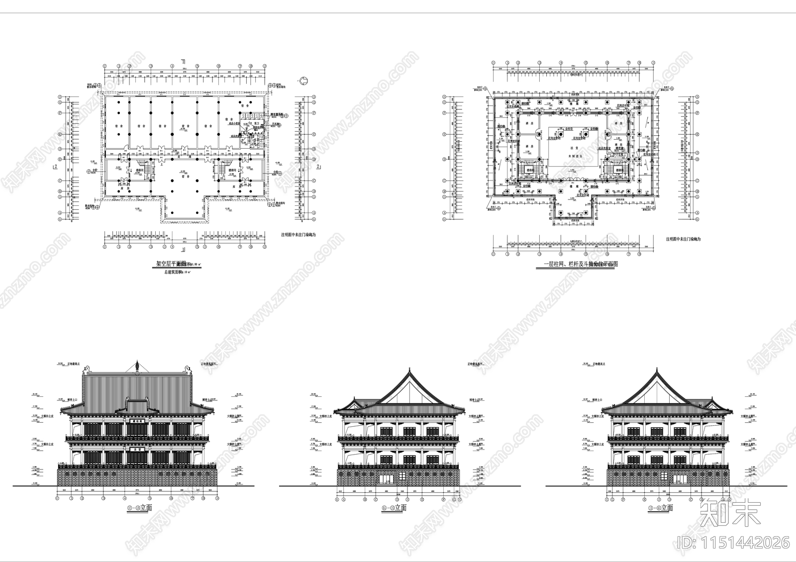 古建筑cad施工图下载【ID:1151442026】