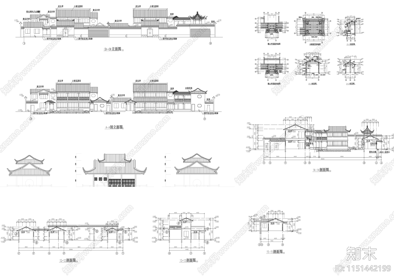 古建筑cad施工图下载【ID:1151442199】