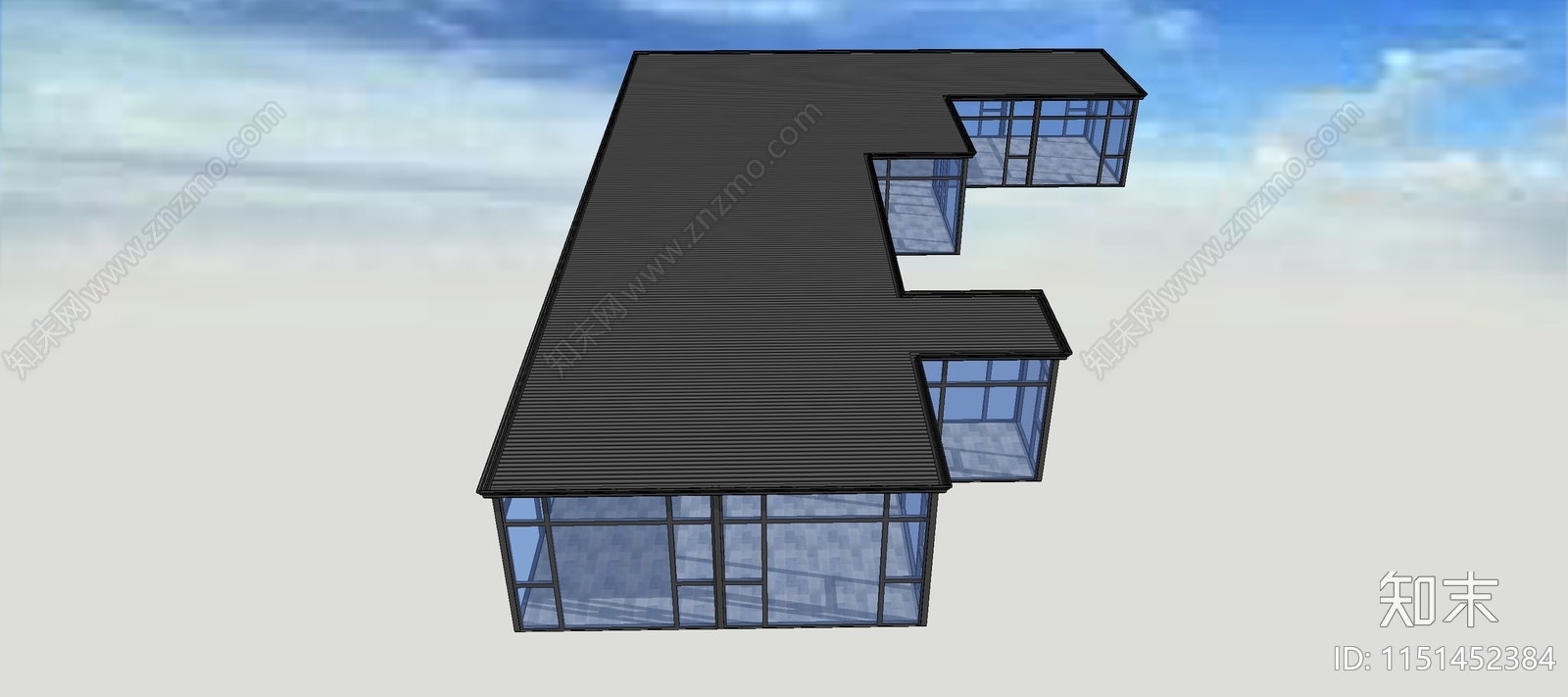 现代阳光房SU模型下载【ID:1151452384】