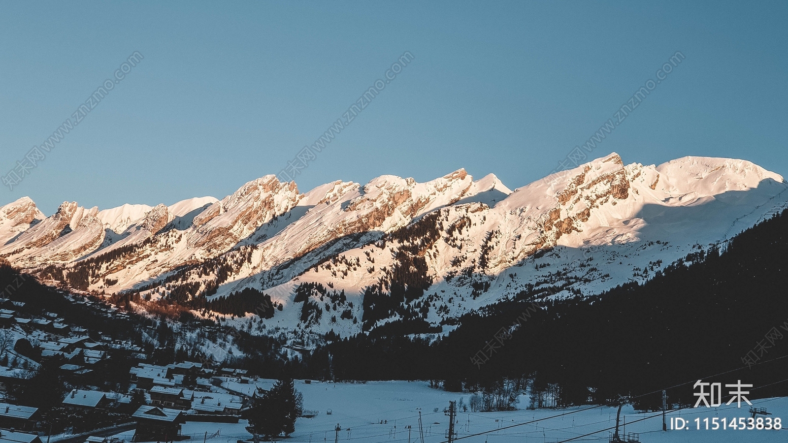 雪山山谷风光贴图下载【ID:1151453838】