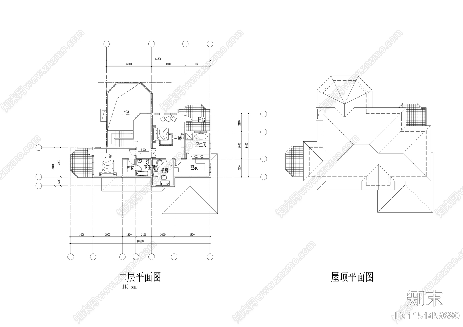 别墅cad施工图下载【ID:1151459690】