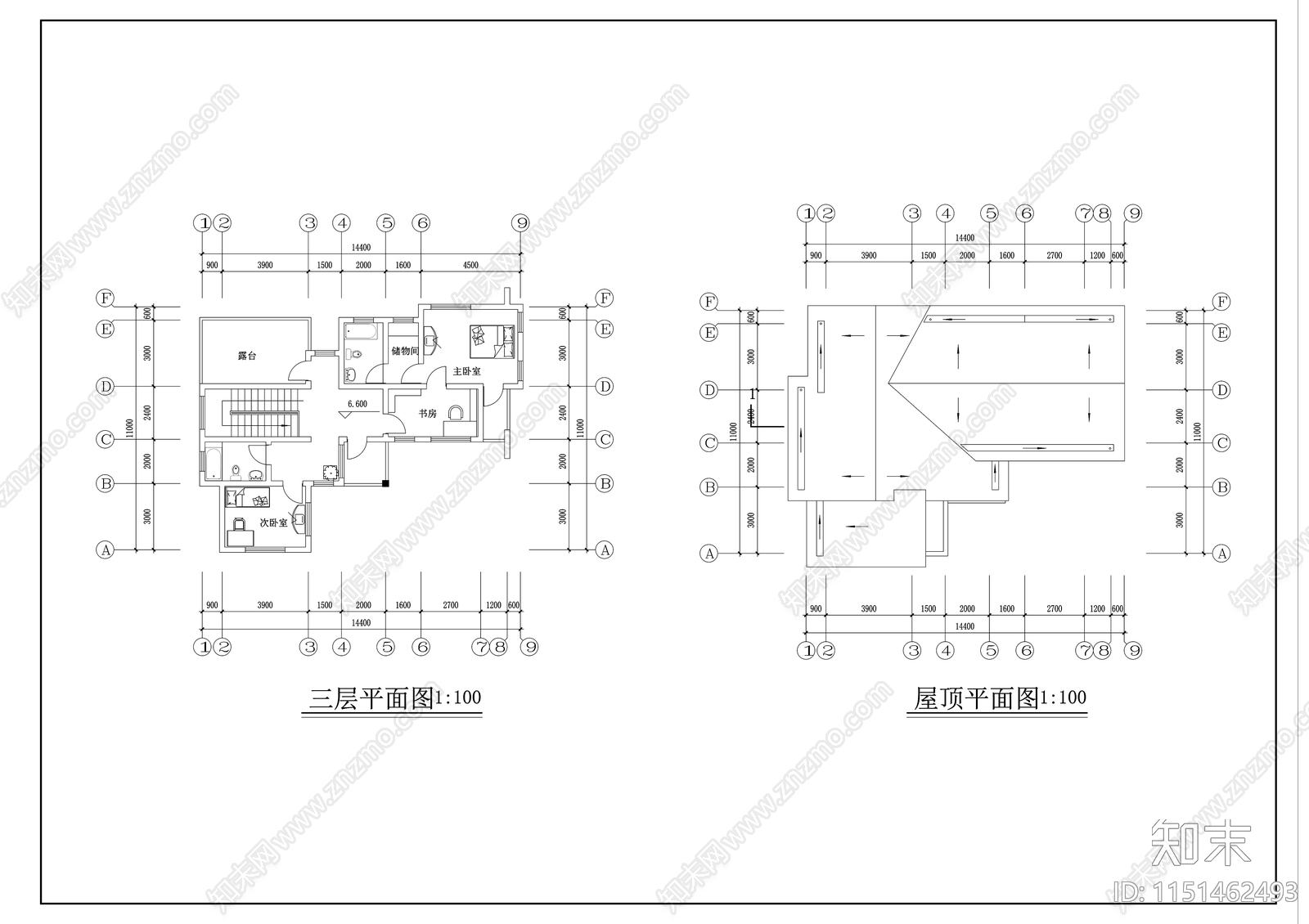 3别墅cad施工图下载【ID:1151462493】