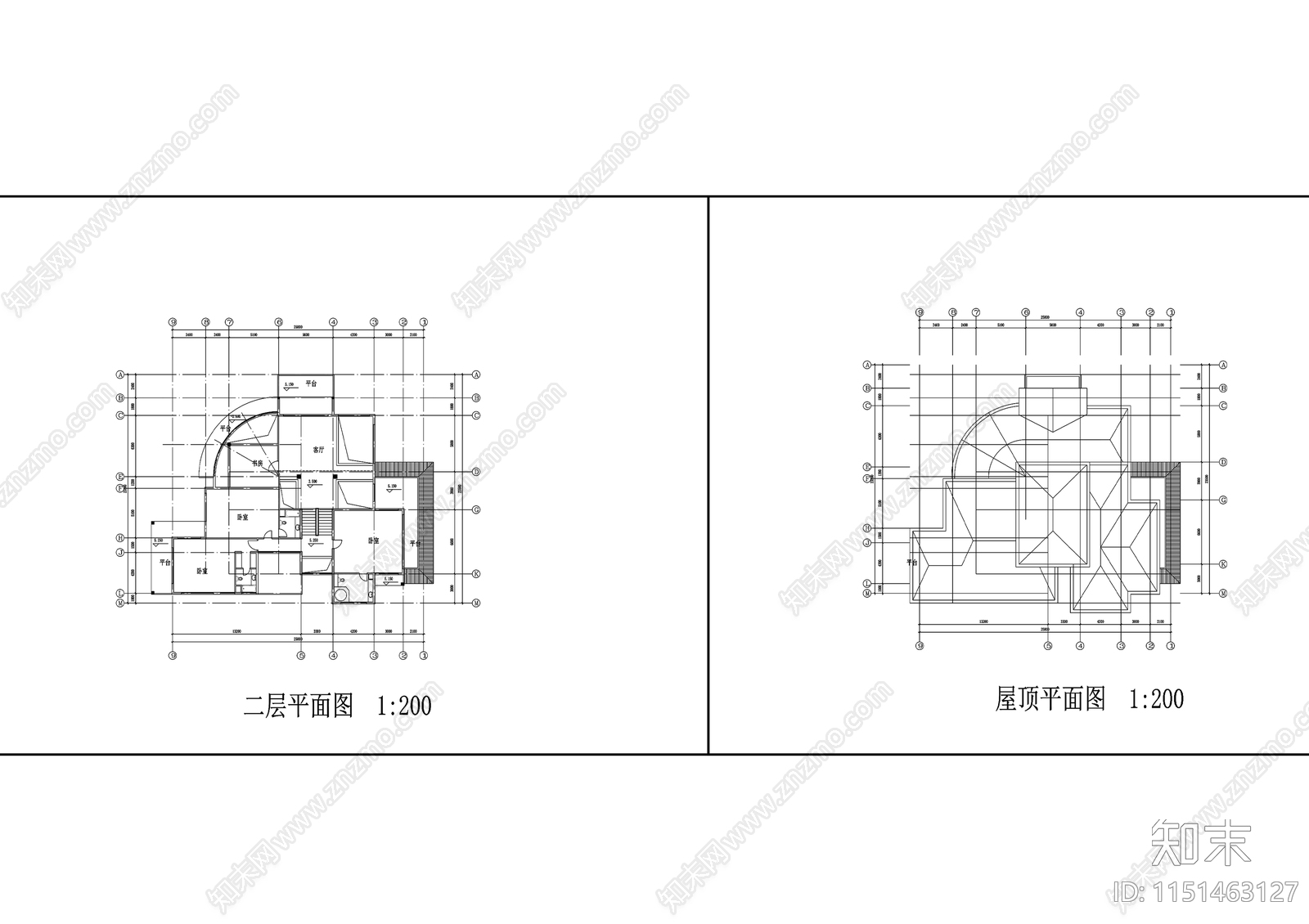 13别墅cad施工图下载【ID:1151463127】