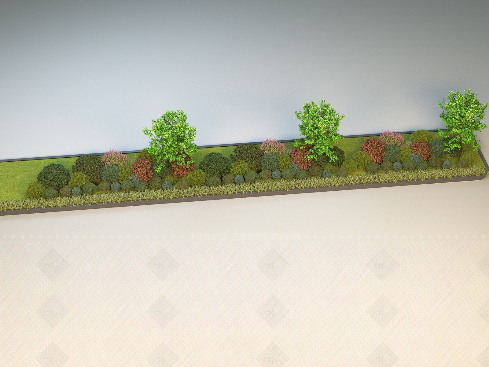 花坛绿化3D模型下载【ID:1151463246】