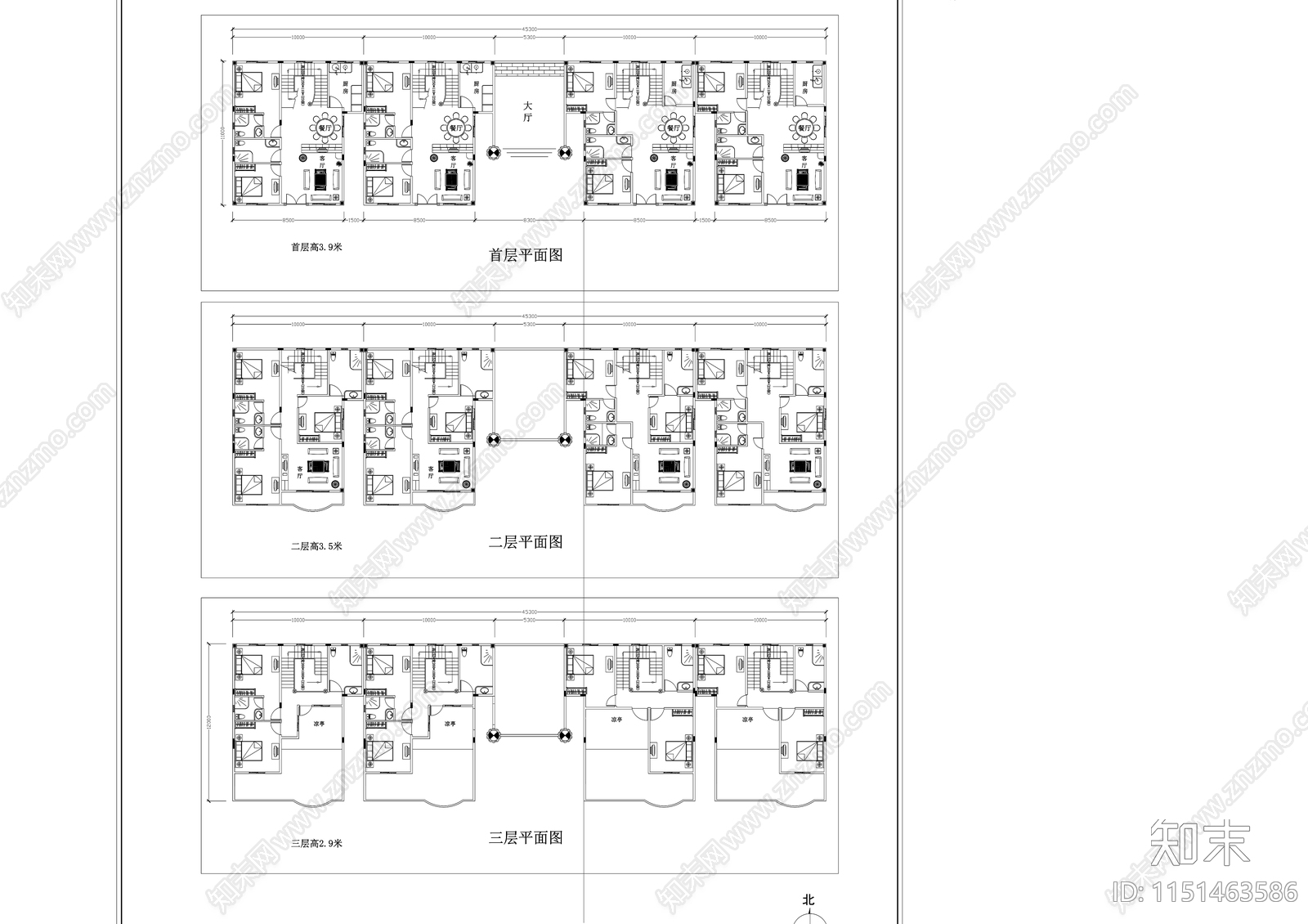 22别墅cad施工图下载【ID:1151463586】