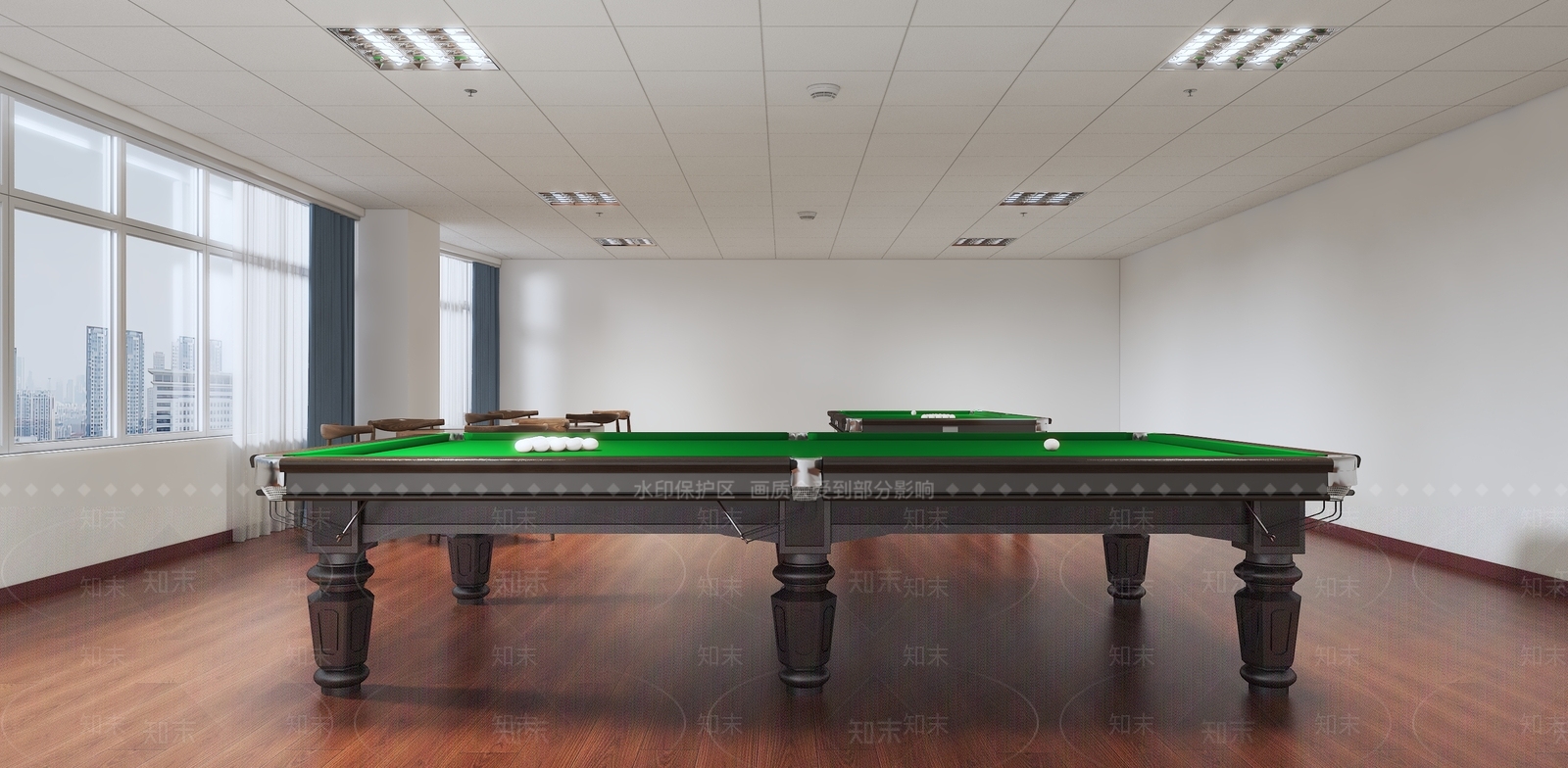 现代台球室3D模型下载【ID:1151464147】
