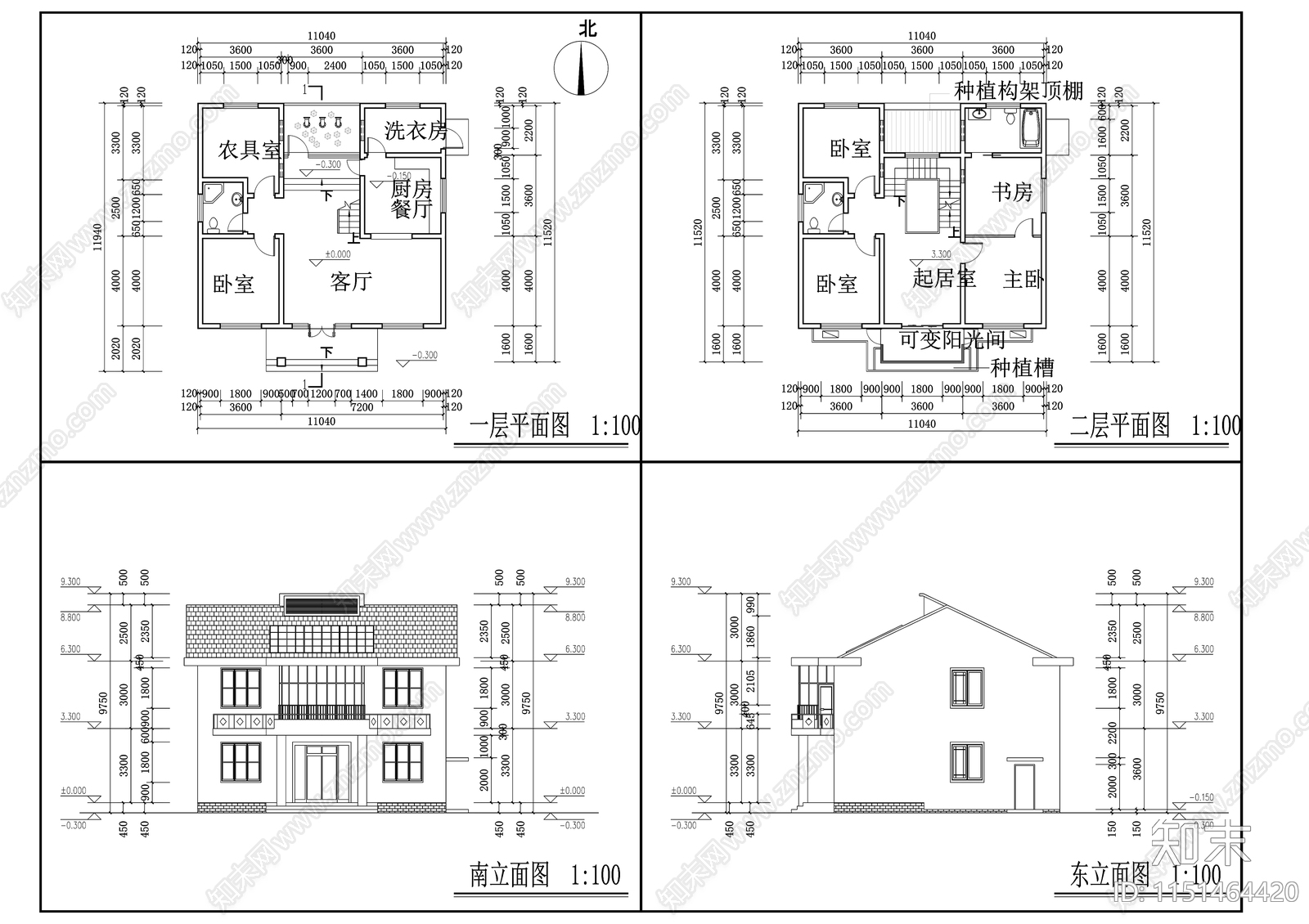 46别墅cad施工图下载【ID:1151464420】