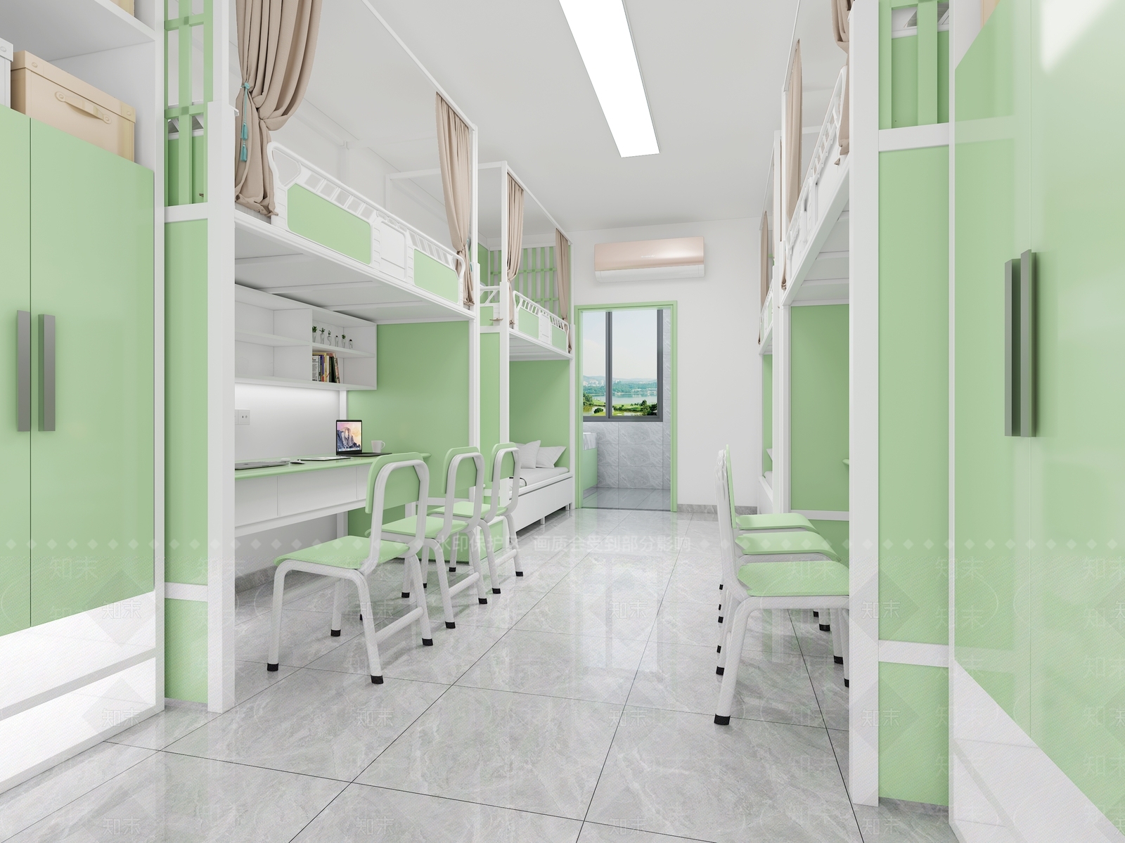 现代宿舍3D模型下载【ID:1151465995】