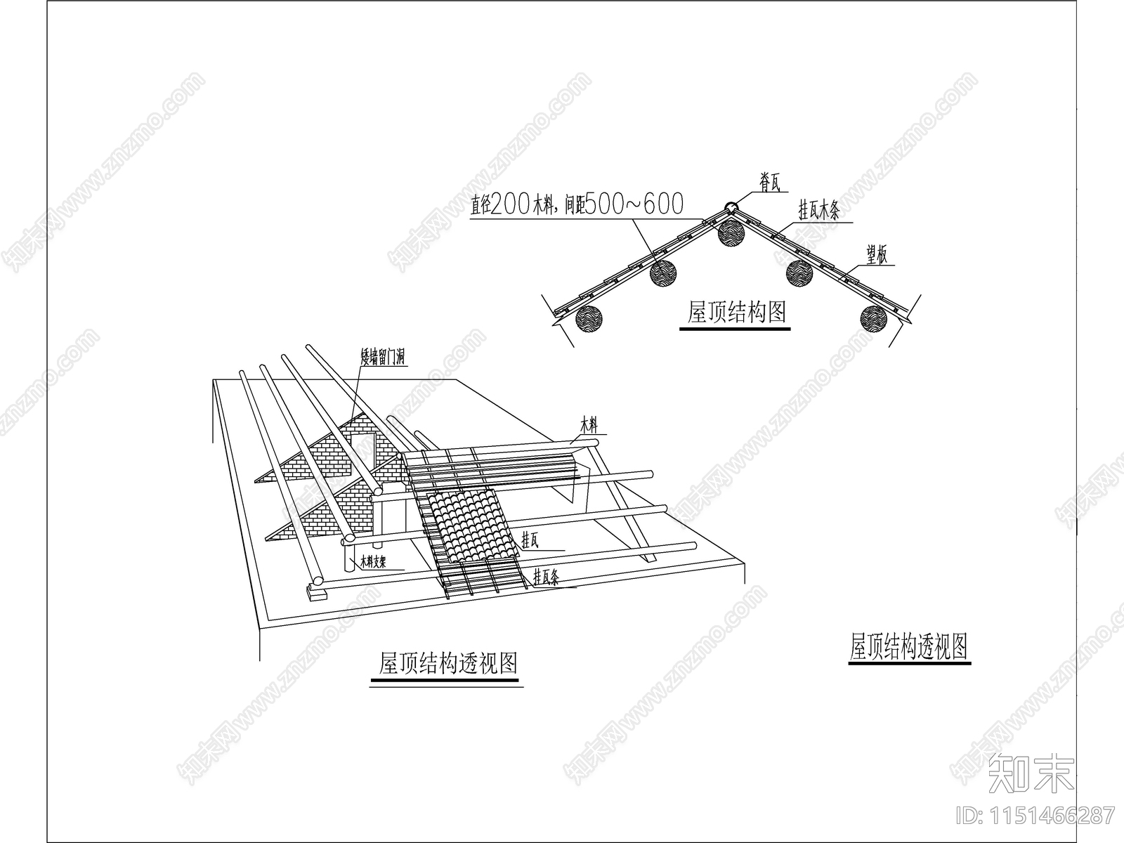 现代四层独栋别墅建筑cad施工图下载【ID:1151466287】