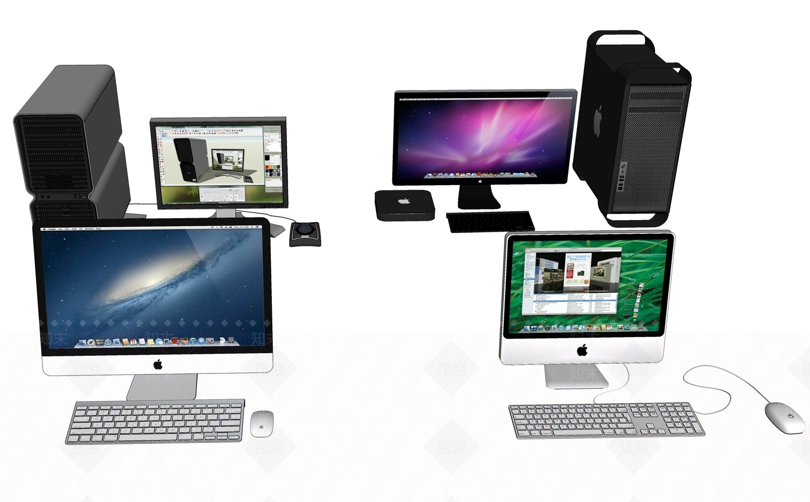 台式电脑SU模型下载【ID:1151466506】