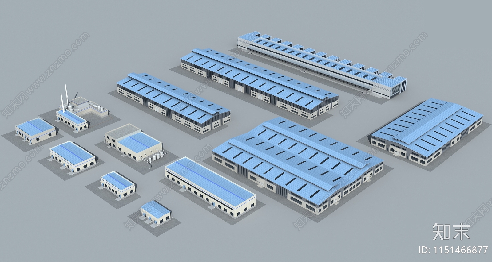 现代厂房SU模型下载【ID:1151466877】