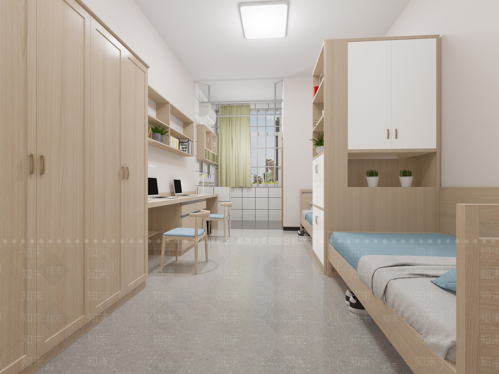 现代宿舍3D模型下载【ID:1151467934】