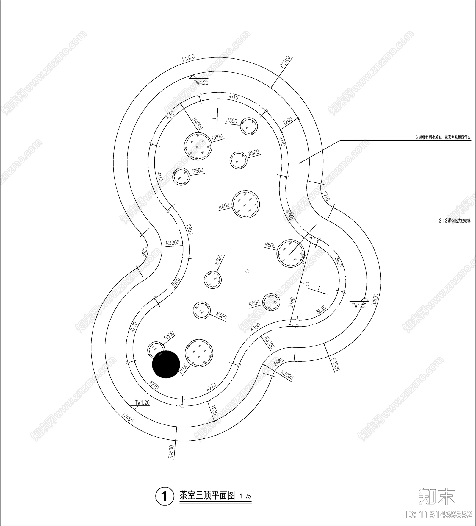 现代茶室廊架大样详图cad施工图下载【ID:1151469852】