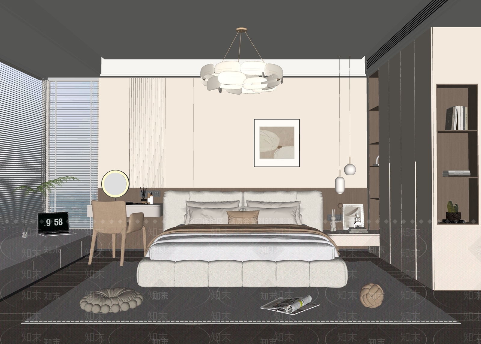 简约装饰画抽象画SU模型下载【ID:1227490645】