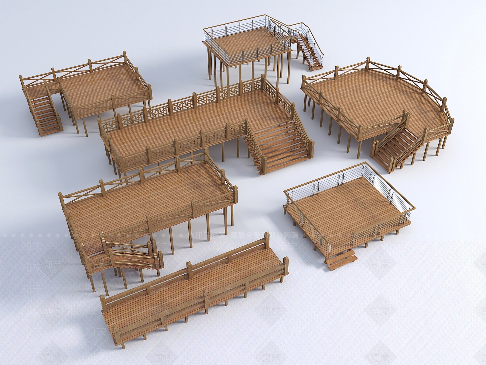 新中式景观平台3D模型下载【ID:1151471151】