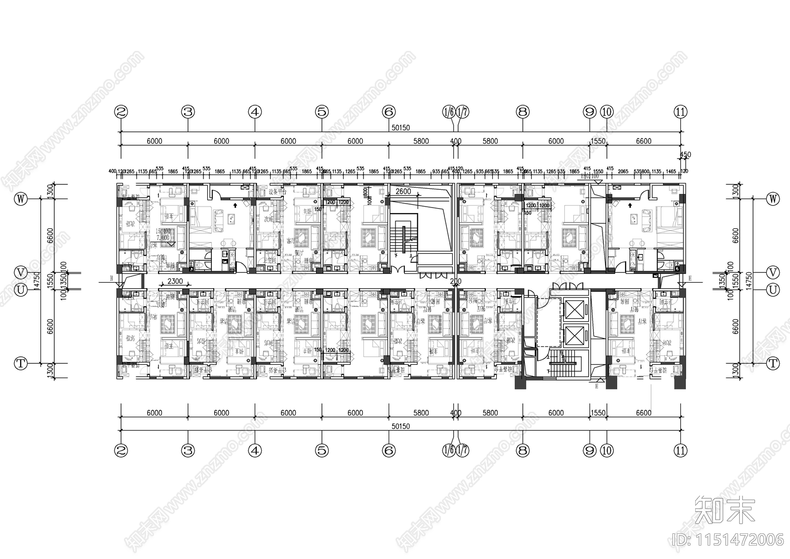 精选公寓LOFT大开发商合集cad施工图下载【ID:1151472006】