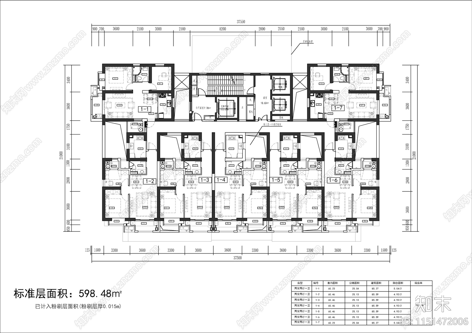 精选公寓LOFT大开发商合集cad施工图下载【ID:1151472006】